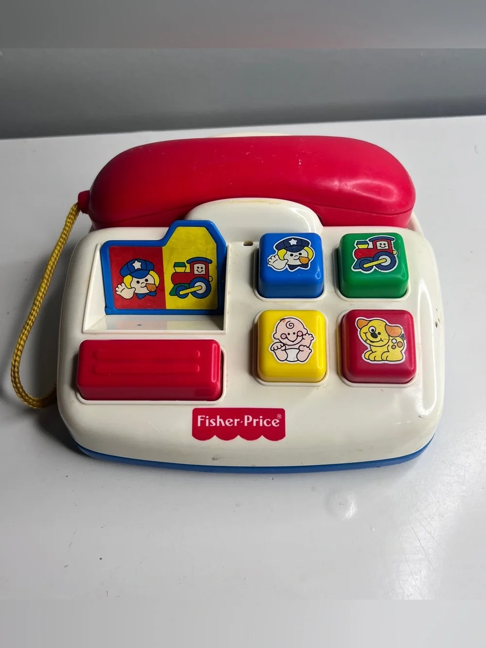 Vintage 1998 Fisher-Price Ring 'n Rattle Toy Phone (model #71303) - WORKS!